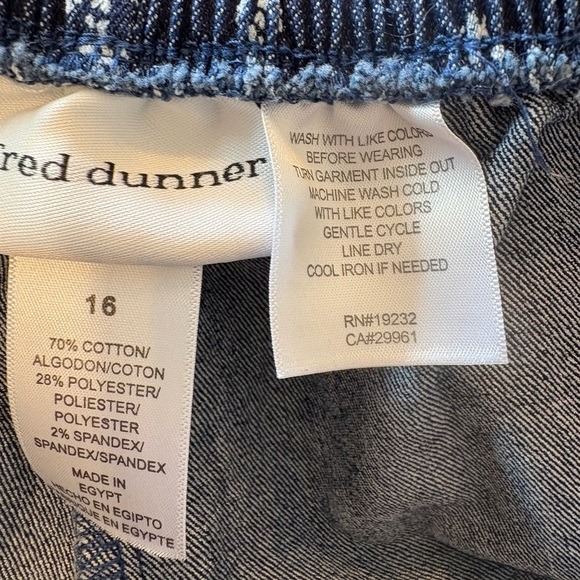 Alfred Dunner anchor print cuffed denim capris size 16 - Picture 4 of 5